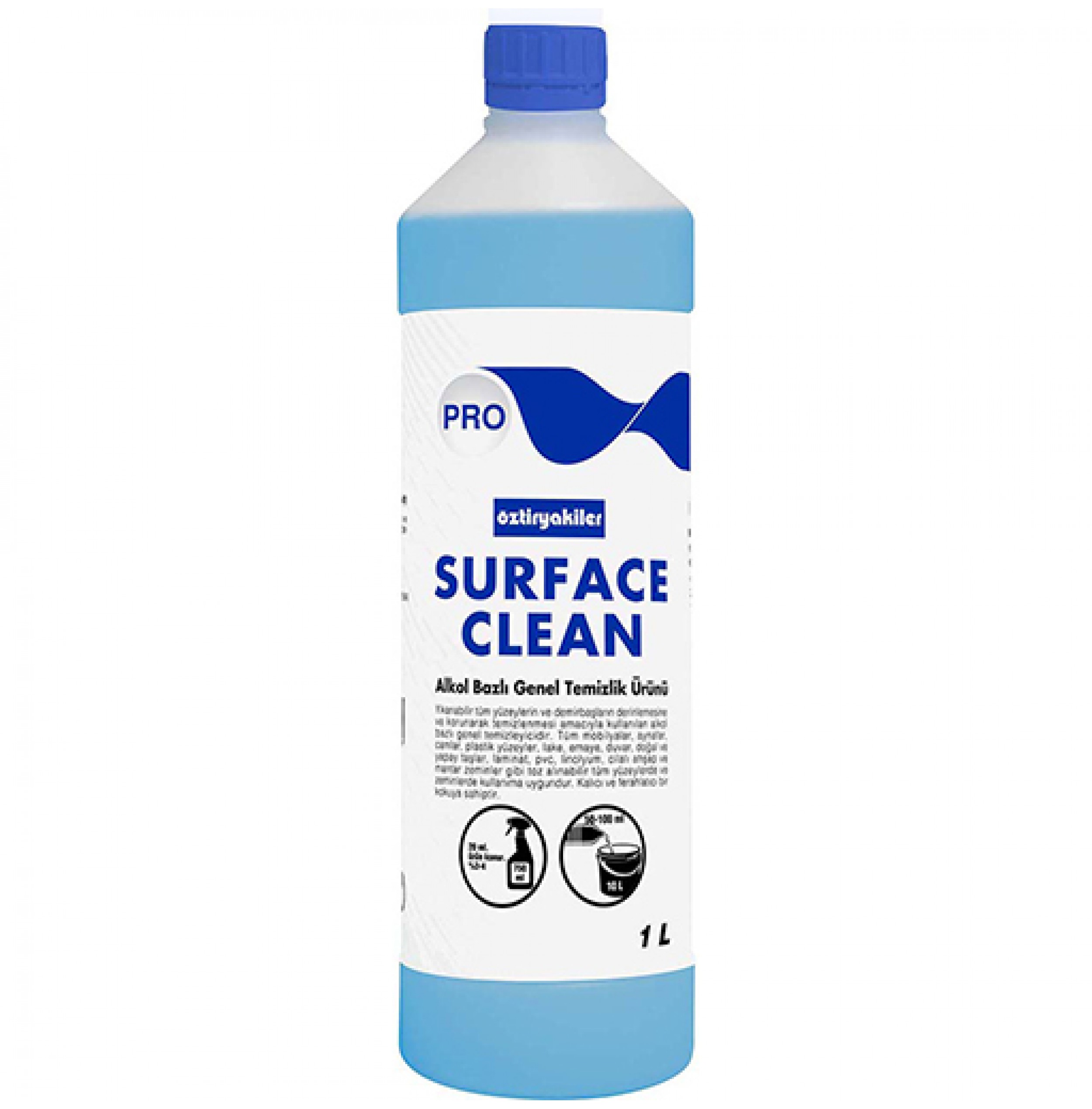 SURFACE CLEAN ALKOL BAZLI GENEL TEMİZLİK ÜRÜNÜ (KALICI LİMON KOKULU)  1L